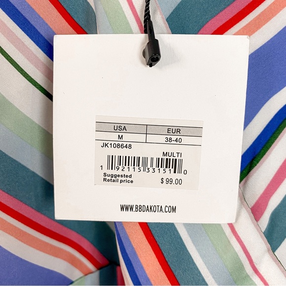 Jack BB Dakota NWT Pastel Multicolor Stripe Sleeveless Maxi Dress Size Medium - Picture 15 of 16